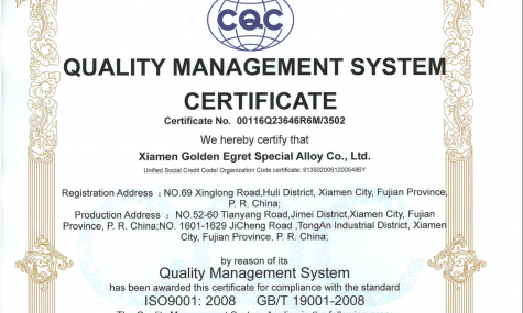 Certyfikat ISO 9001 - f. Gesac