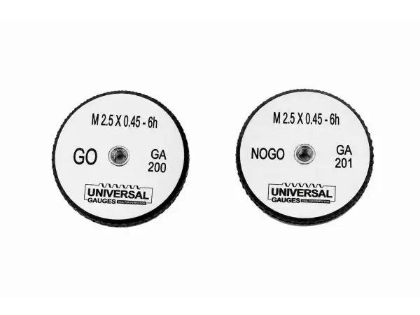 Sprawdziany pierścieniowe GO i NOGO do gwintu metrycznego M2.5 × 0.45–6h
