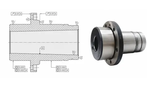 Rysunek techniczny detalu do przygotowania zapytania o szlifierkę CNC