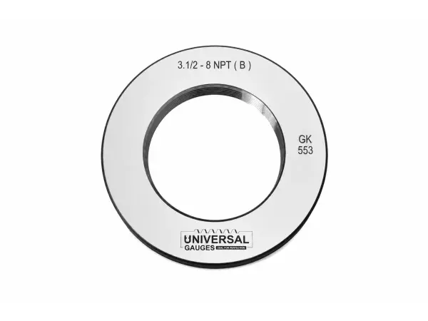 Sprawdzian pierścieniowy do gwintu 3 1/2″–8 NPT (B) – Universal Gauges